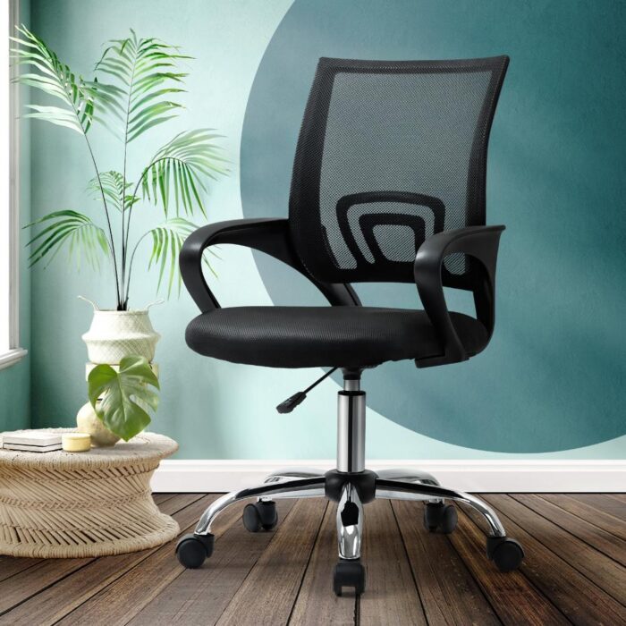 Oikiture Office Gaming  Chair Computer Mesh Chairs Executive Foam Seat Black - Image 3