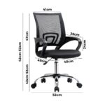 Oikiture Office Gaming  Chair Computer Mesh Chairs Executive Foam Seat Black - Image 2