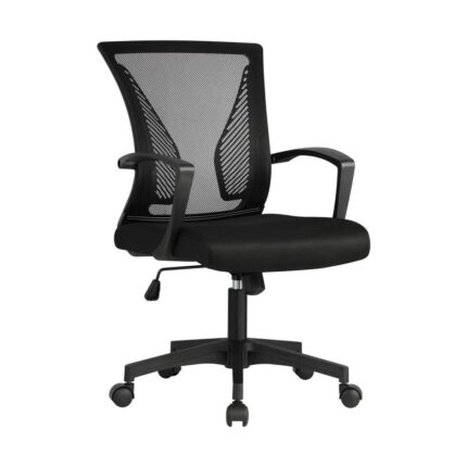 Oikiture Office Chair Mesh Chairs Adjustable Black