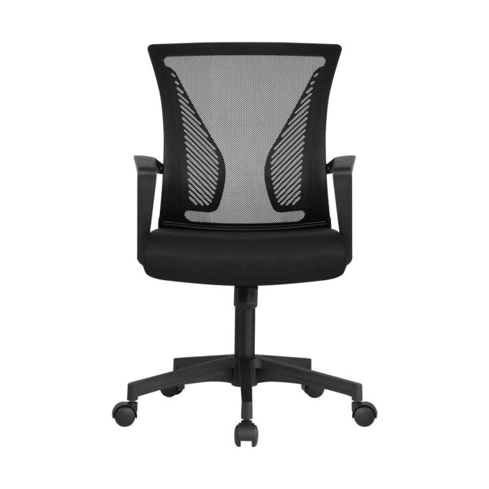 Oikiture Office Chair Mesh Chairs Adjustable Black - Image 5
