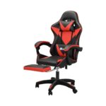 Oikiture Gaming Chair with Massage and 135° Recline, Executive Office Chair PU Leather Racing Chair with Footrest, Height Adjustable SGS Listed Gas-Lift, 160kg Capacity (Black&Red) - Image 2