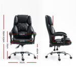 Artiss Executive Office Chair Leather Recliner Black - Image 2