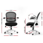 Artiss Mesh Office Chair Mid Back Black - Image 2