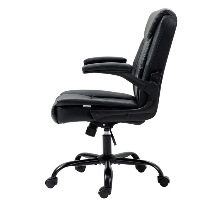 Artiss Executive Office Chair Mid Back Black - Image 4