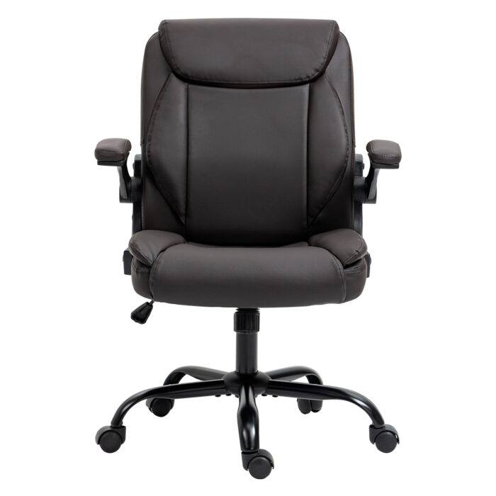 Artiss Executive Office Chair Mid Back Brown - Image 3