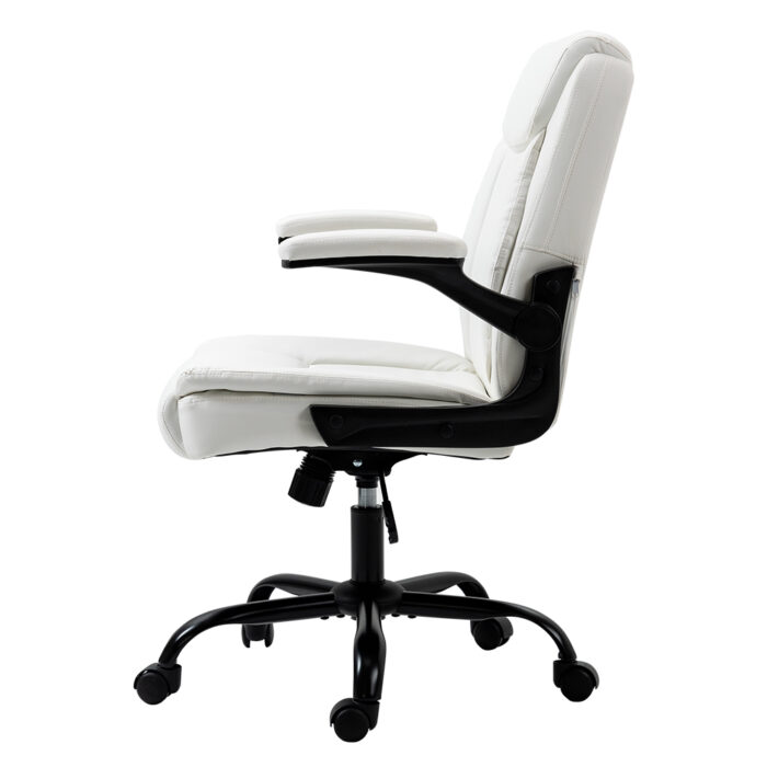 Artiss Executive Office Chair Mid Back White - Image 4