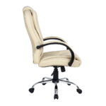 Artiss Executive Office Chair Leather Tilt Beige - Image 4