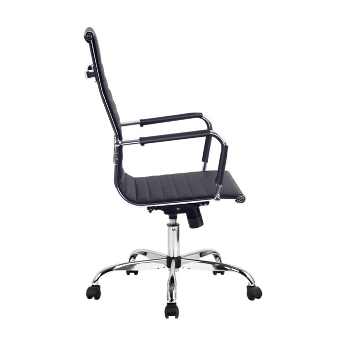Artiss Office Chair PU Leather High Back Black - Image 4