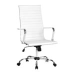 Artiss Office Chair PU Leather High Back White