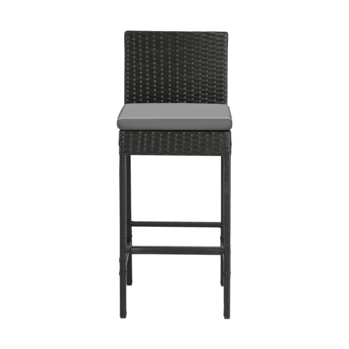 Livsip Garden Bar Stools Rattan Dinning Chairs 4X - Image 5