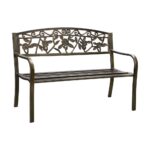 Livsip Garden Bench Outdoor Furniture Patio Seat Park Backyard Chair Bronze