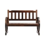 Livsip Garden Wagon Bench Wheel Backyard Chair Fir Wood - Image 3