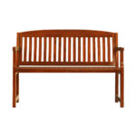 Gardeon Outdoor Garden Bench Wooden 2 Seater Lounge Chair Patio Furniture Brown - Image 3