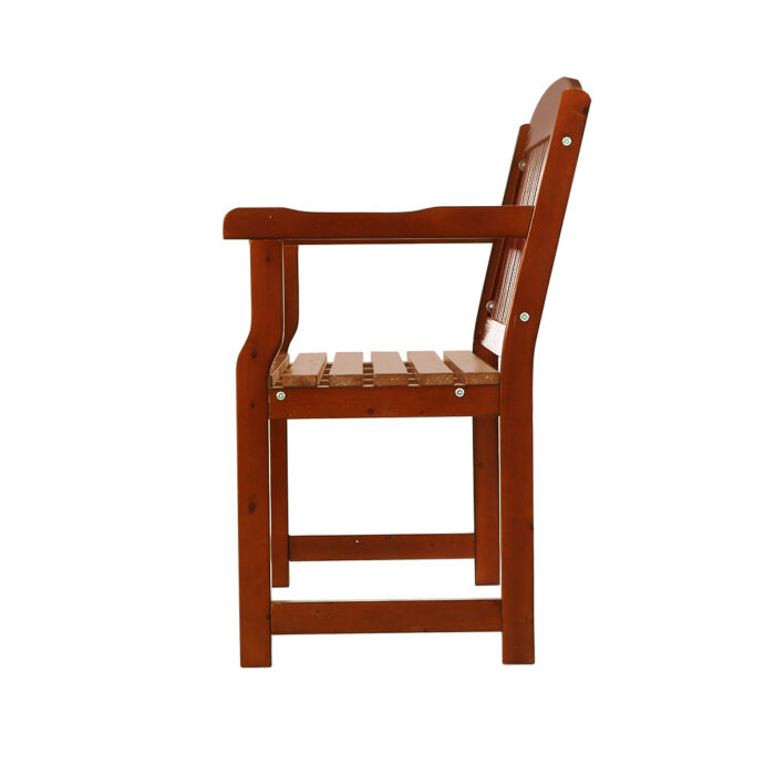 Gardeon Outdoor Garden Bench Wooden 2 Seater Lounge Chair Patio Furniture Brown - Image 4
