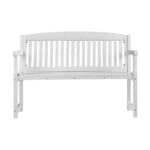Gardeon Outdoor Garden Bench Wooden 2 Seater Lounge Chair Patio Furniture White - Image 3