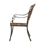 Livsip Outdoor Dining Chairs Cast Aluminium Frame Set of 2 - Image 4