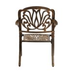 Livsip Outdoor Dining Chairs Cast Aluminium Frame Set of 2 - Image 3