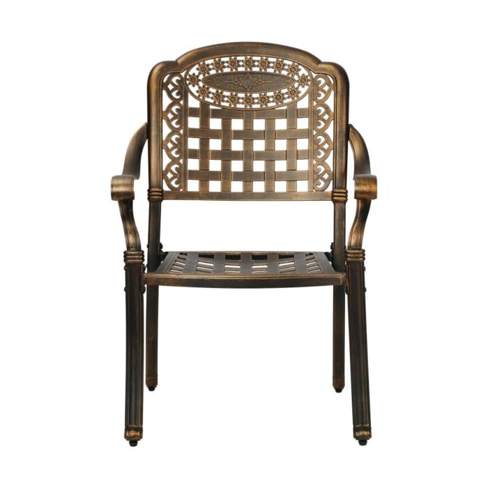 Livsip Outdoor Furniture Dining Chairs Cast Aluminium x2 - Image 6