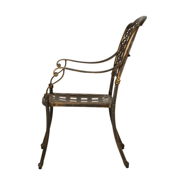Livsip Outdoor Furniture Dining Chairs Cast Aluminium x2 - Image 2