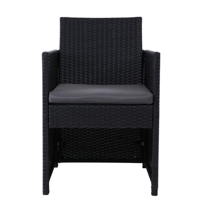 Gardeon 2PC Outdoor Dining Chairs Patio Furniture Wicker Garden Cushion Hugo - Image 3