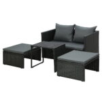 Gardeon Sun Lounge Wicker Lounger Patio Furniture Outdoor Setting Day Bed Garden - Image 4