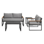 Gardeon Outdoor Sofa Set 3 Seater Corner Modular Lounge Setting Steel - Image 3