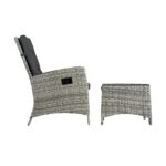 Livsip Recliner Chairs Sun lounge Wicker Sofa Grey - Image 3