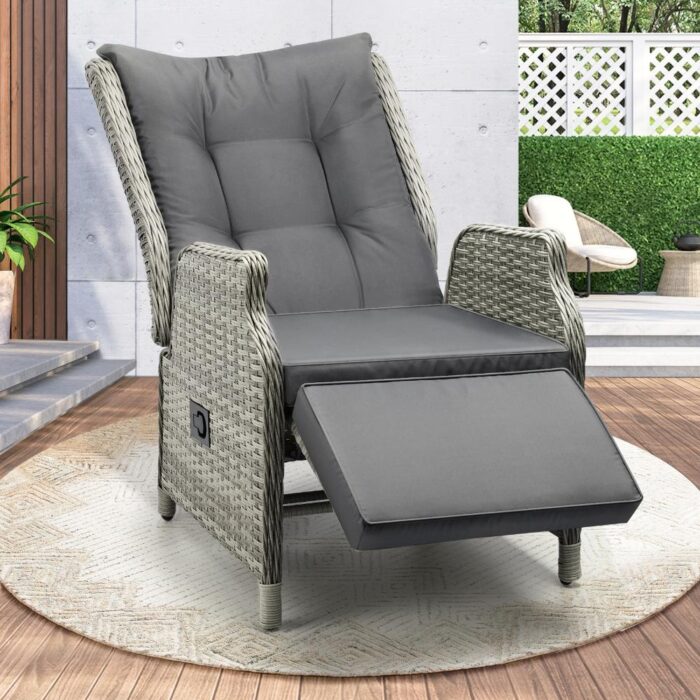 Livsip Recliner Chairs with Adjustable Footrest Grey - Image 4