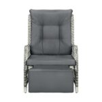 Livsip Recliner Chairs with Adjustable Footrest Grey - Image 2