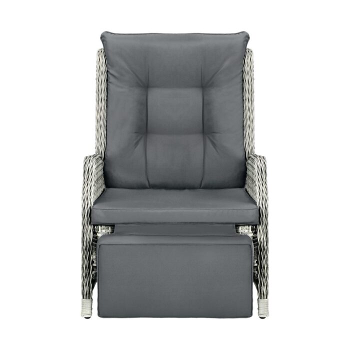 Livsip Recliner Chairs with Adjustable Footrest Grey - Image 2