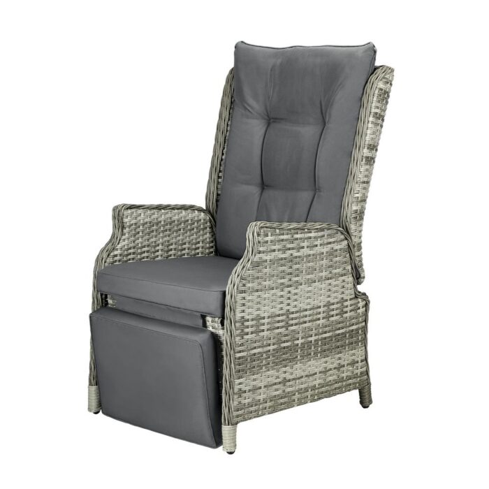 Livsip Recliner Chairs with Adjustable Footrest Grey - Image 6