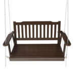 Gardeon Porch Swing Chair with Chain Garden Bench Outdoor Furniture Wooden Brown - Image 3