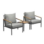 Livsip Outdoor Set Chairs&Table Patio Furniture 3PCS