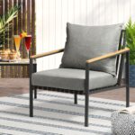 Livsip Outdoor Chair Patio Armchair with Cushions - Image 2