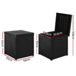 Gardeon Outdoor Storage Box 195L Bench Seat Garden Deck Toy Tool Sheds - Image 2