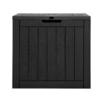 Gardeon Outdoor Storage Box 118L Container Lockable Indoor Garden Toy Tool Shed Black - Image 3