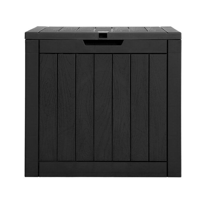 Gardeon Outdoor Storage Box 118L Container Lockable Indoor Garden Toy Tool Shed Black - Image 3