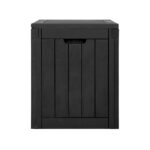 Gardeon Outdoor Storage Box 118L Container Lockable Indoor Garden Toy Tool Shed Black - Image 4