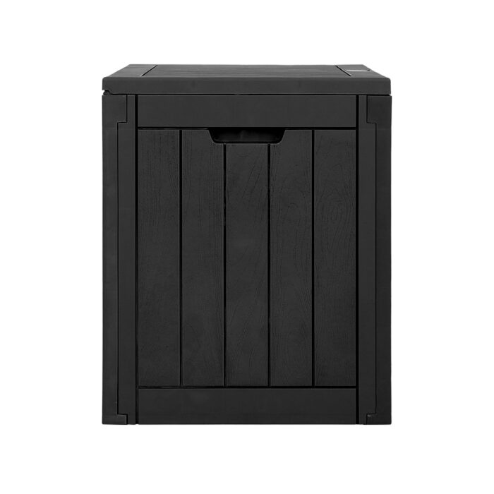 Gardeon Outdoor Storage Box 118L Container Lockable Indoor Garden Toy Tool Shed Black - Image 4