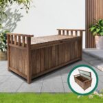 Livsip Outdoor Storage Box Wooden Garden Bench Wooden - Image 2