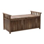 Livsip Outdoor Storage Box Wooden Garden Bench Wooden