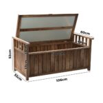Livsip Outdoor Storage Box Wooden Garden Bench Wooden - Image 4