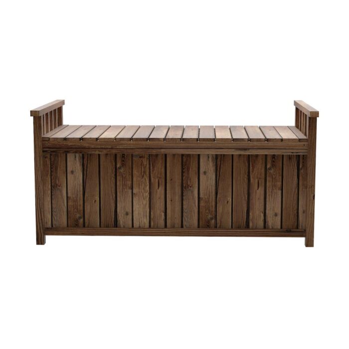 Livsip Outdoor Storage Box Wooden Garden Bench Wooden - Image 6