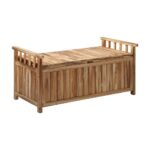 Livsip Outdoor Storage Bench Container Shed Wooden