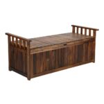 Livsip Wooden Storage Bench Waterproof Top Cover