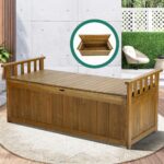 Livsip Outdoor Wooden Storage Bench Waterproof Top - Image 7