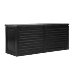 Garden Outdoor Storage Box Bench seat 490L Waterproof Easy Assembly Toys Large Tool Ouse Proof Lockable Heavy Duty Pool Stuff,Black