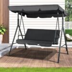 Livsip Swing Chair Hammock Outdoor Furniture Garden Canopy 3 Seater Patio Bench - Image 2