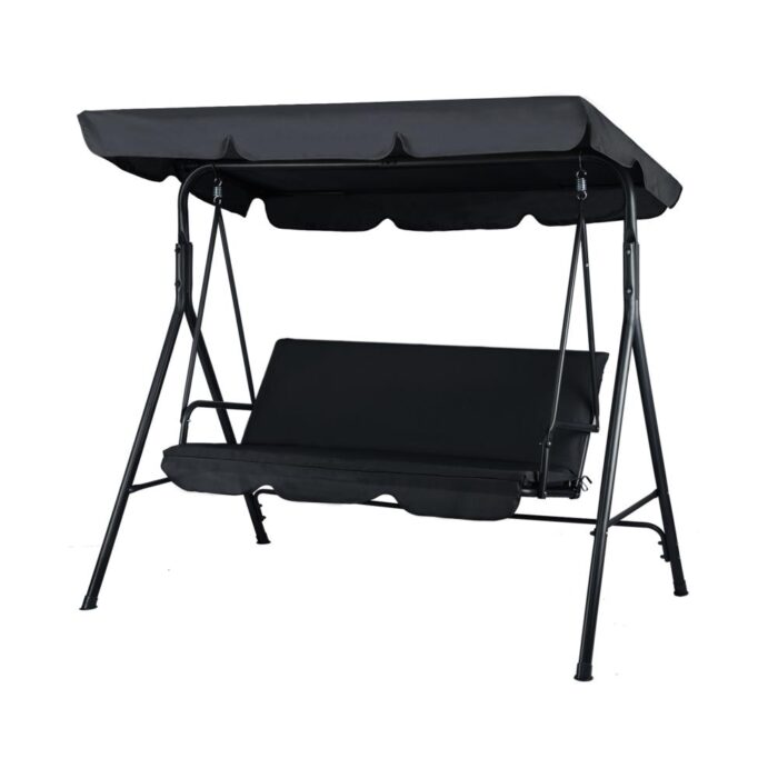 Livsip Swing Chair Hammock Outdoor Furniture Garden Canopy 3 Seater Patio Bench - Image 5