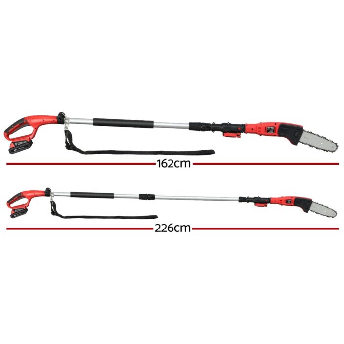 Giantz Chainsaw Cordless Pole Chain Saw 20V 8inch Pruner Battery 2.7m Long Reach - Image 2